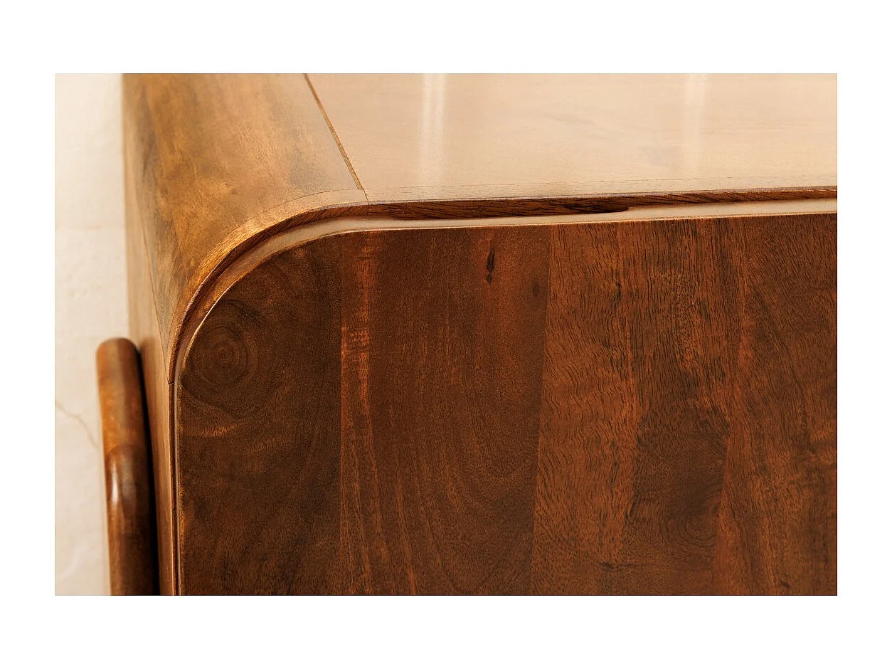 Buffet 175 cm 4 deuren massief hout bruin - Collectie NATURA