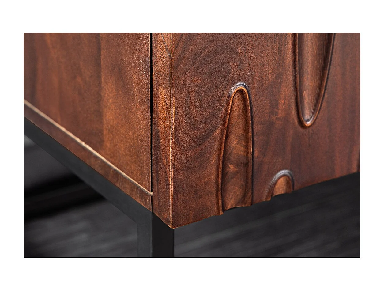 Buffet 175 cm 4 deuren massief hout donker walnoot acacia – Collectie ORIGIN