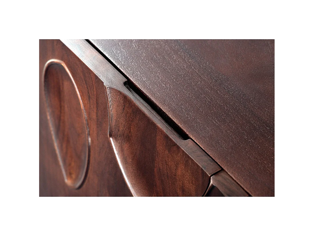 Buffet 175 cm 4 porte legno massiccio di acacia noce scuro – Collezione ORIGIN