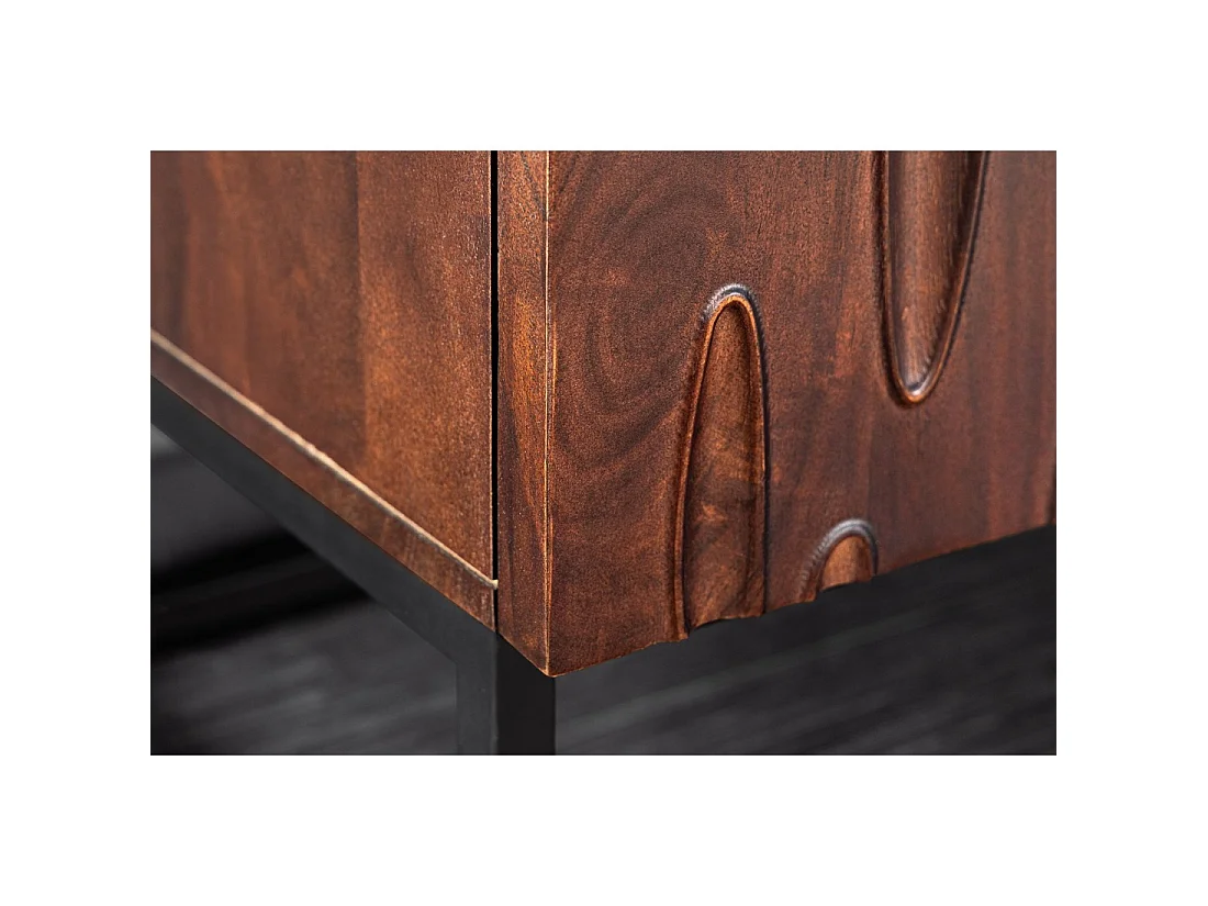 Buffet 175 cm 4 porte legno massiccio di acacia noce scuro – Collezione ORIGIN