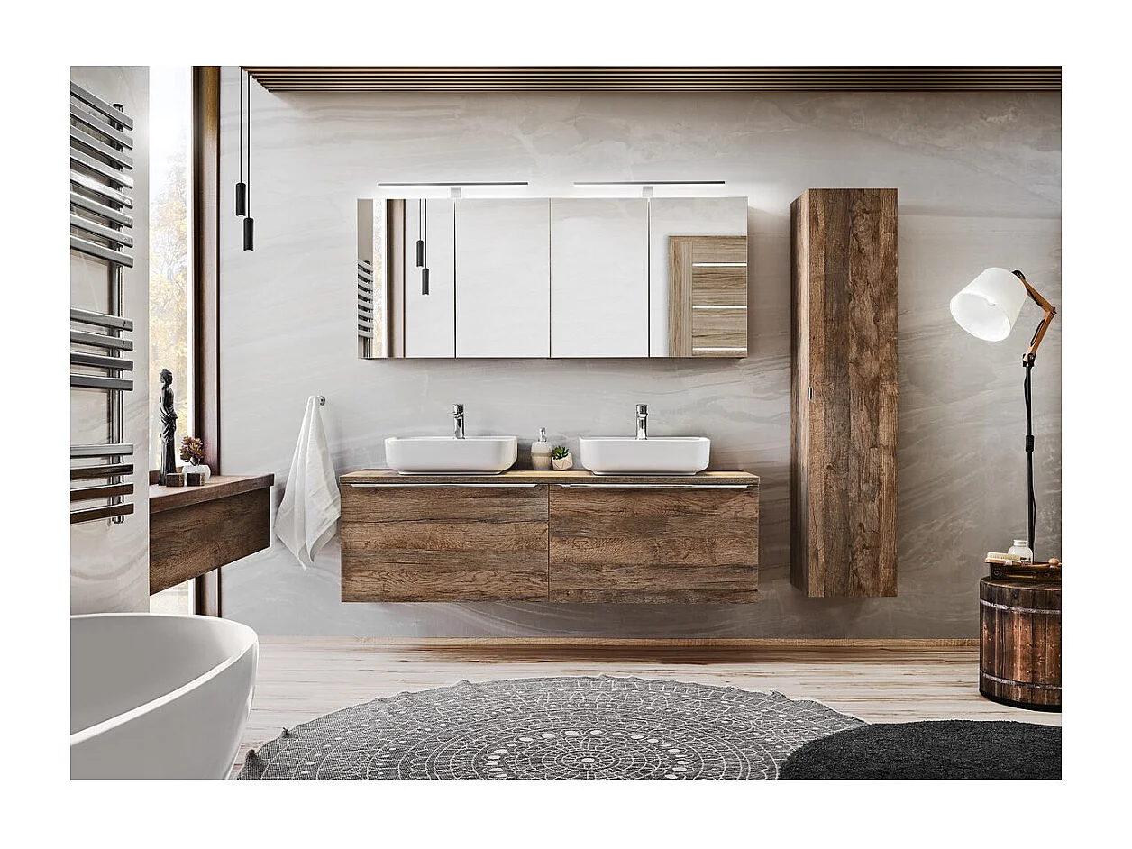 Plan vasque VANTA donker eiken 160 cm - Badkamerplank