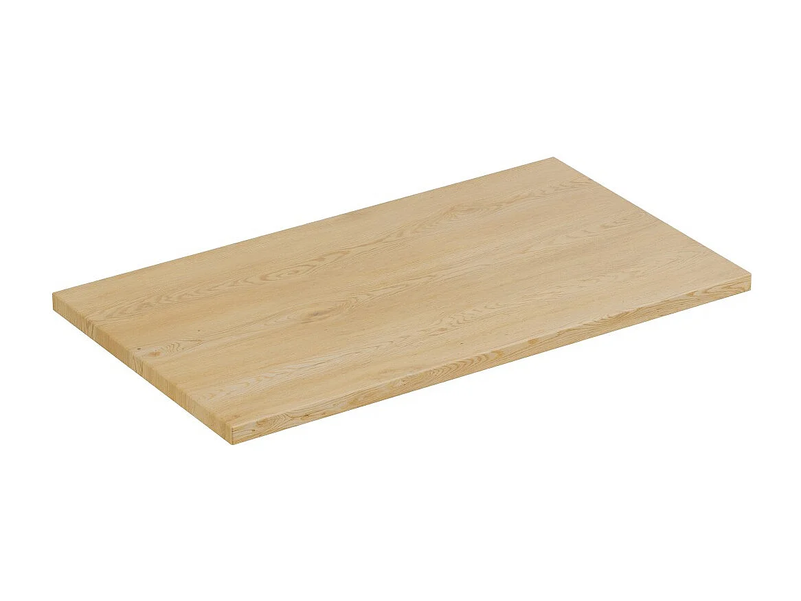 Plan wastafel NATURA – L80 × B46 cm – Licht eiken – Opzet – Afwerking natuurlijk hout