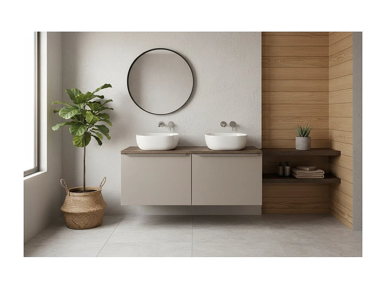 Plan vasque VANTA donker eiken 120 cm – Badkamerplank