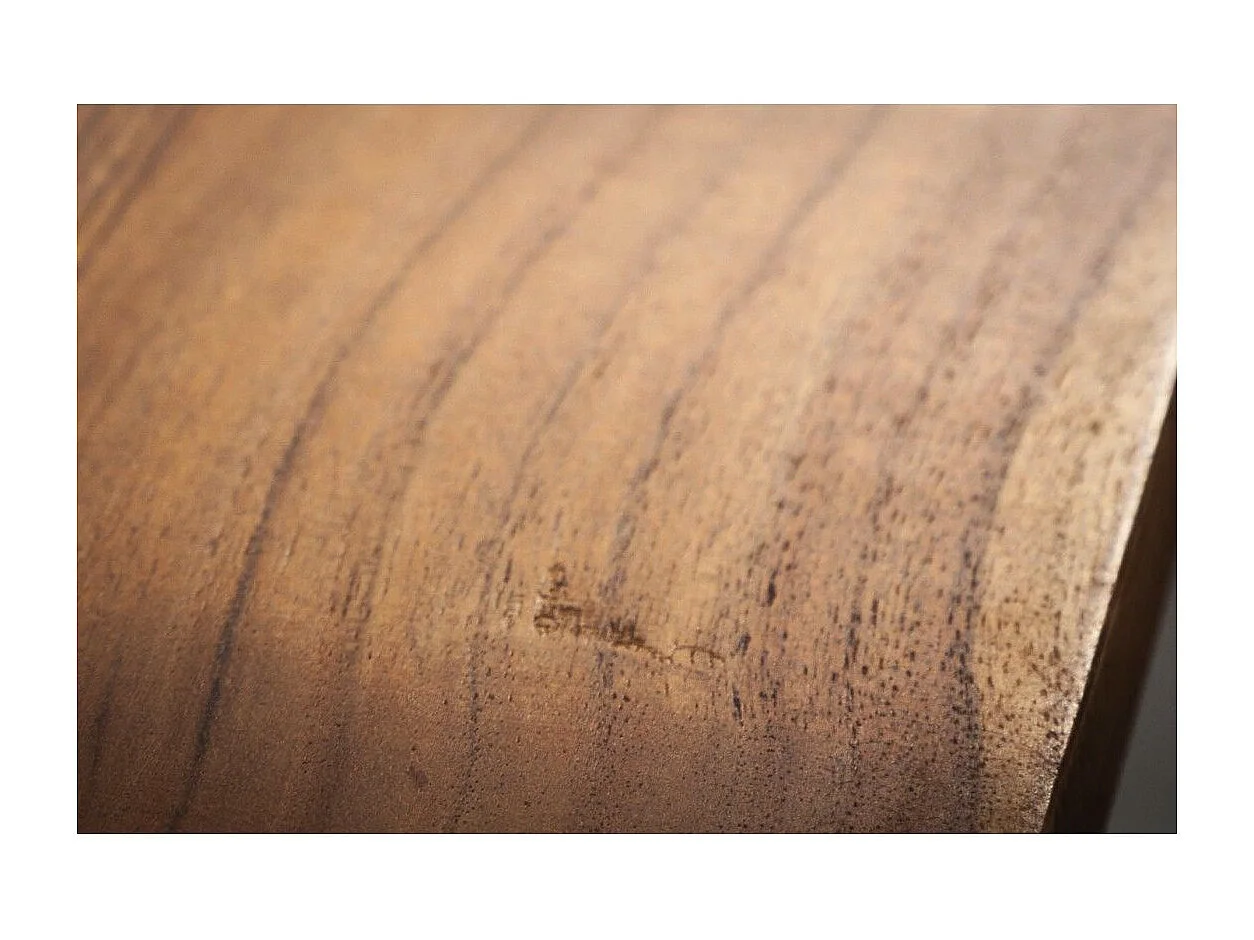 Table de salle à manger SCANI 160 cm – Plateau en bois massif d'acacia verni et structure assortie