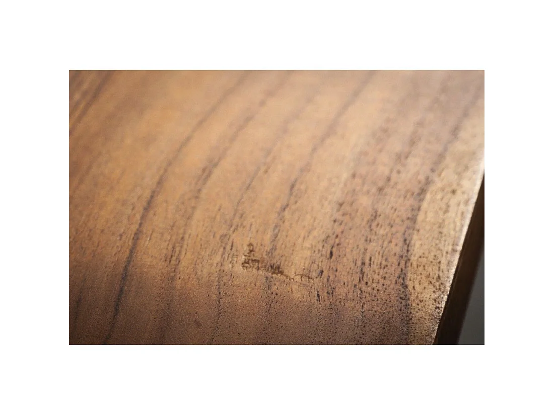Eettafel SCANI 160 cm - Blad van gelakt massief acaciahout en bijpassende structuur
