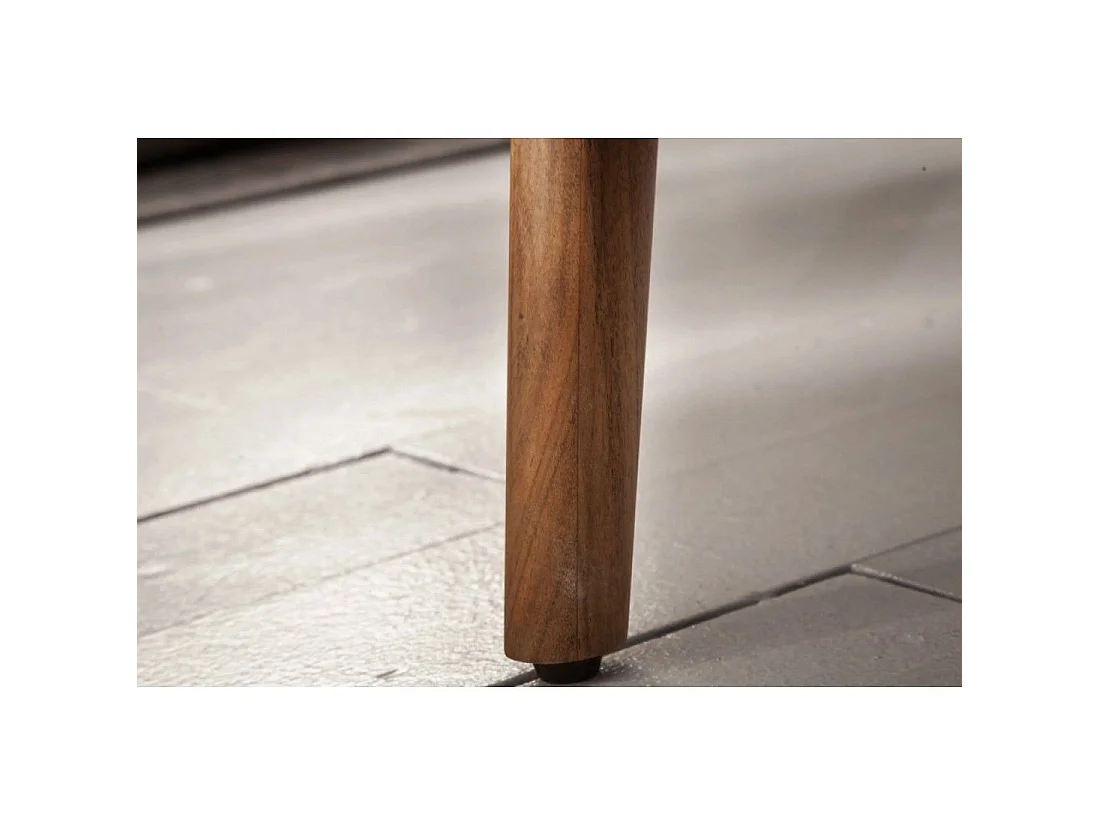 Eettafel SCANI 160 cm - Blad van gelakt massief acaciahout en bijpassende structuur