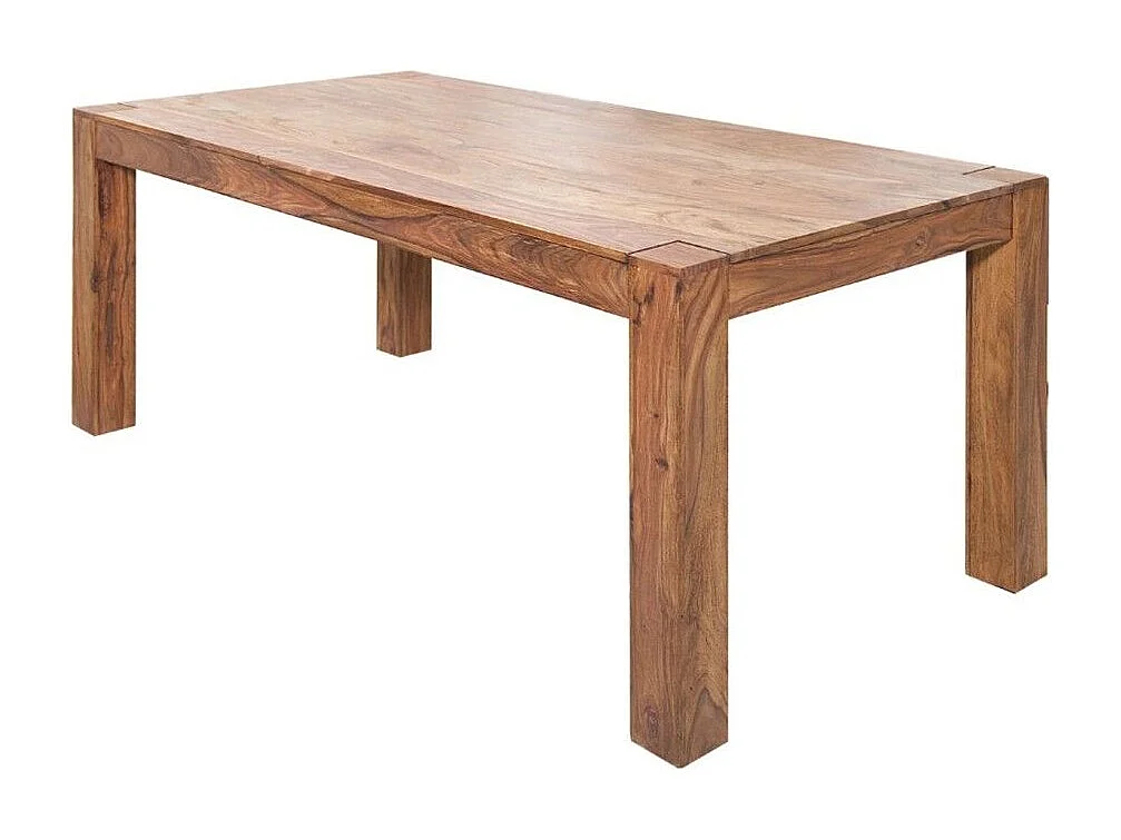 Table de salle à manger ORBO 160 cm – Table en bois massif de Sheesham verni