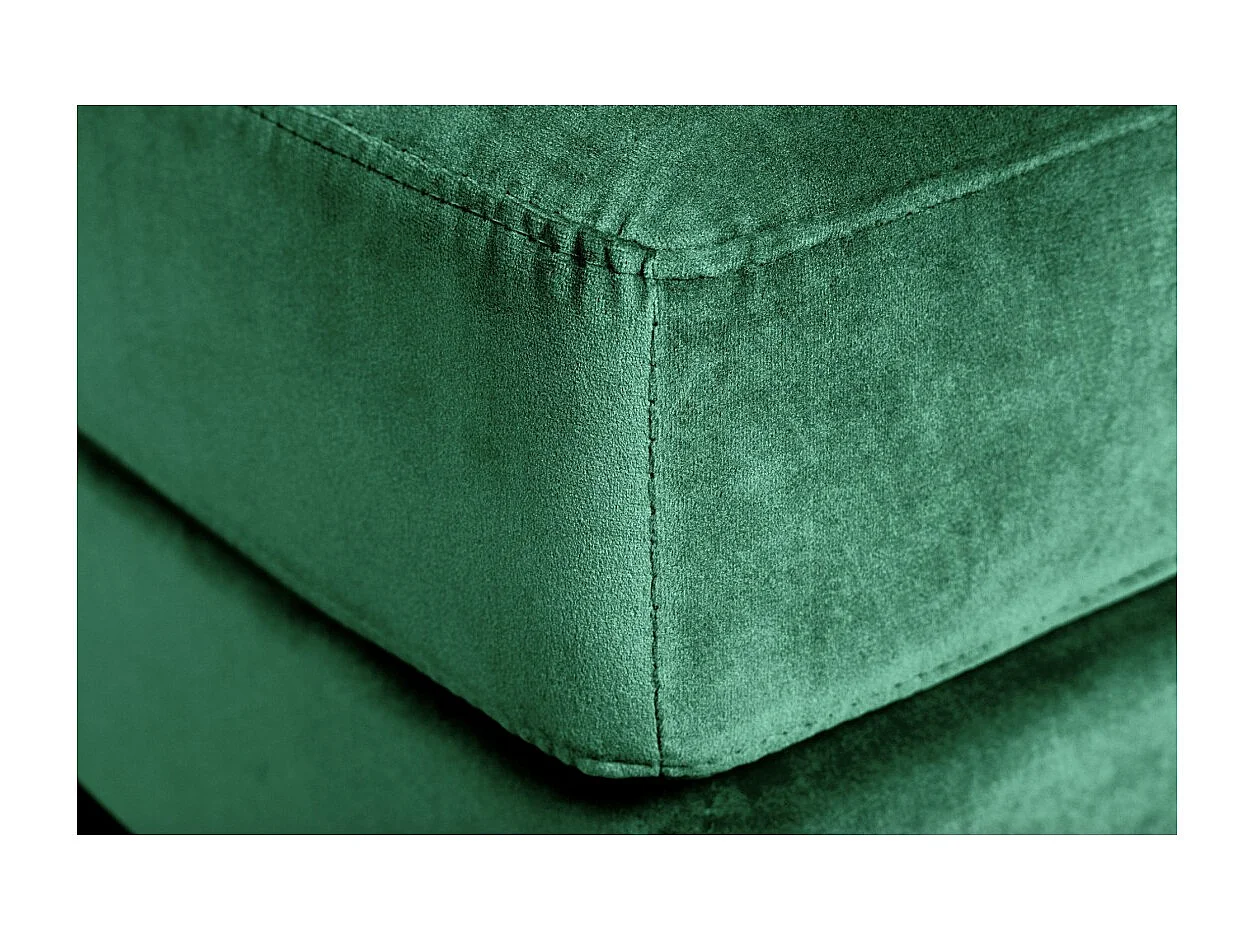 Pouf KOLIRI verde smeraldo – design quadrato in velluto