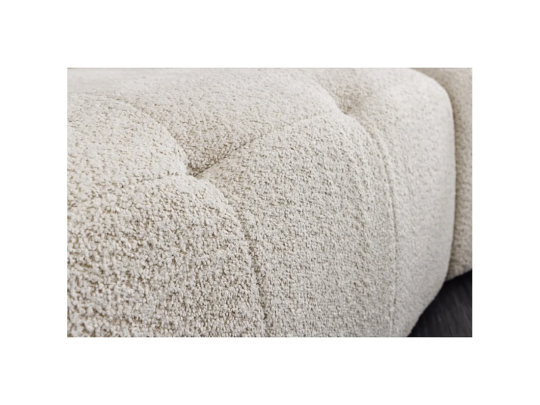 Sofa recht IMPERIA wit champagne - Sofa in lusvormige stoffen hoes