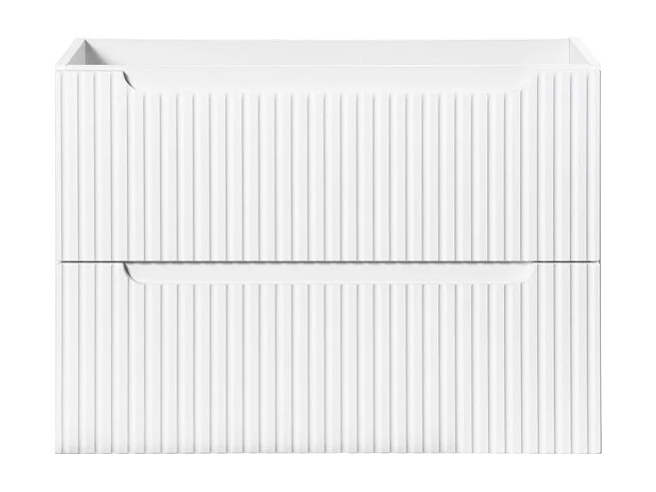 Meubel onder wastafel VANO – 2 laden – Alpenwit – L80 × B39 × H57 cm – Om op te hangen