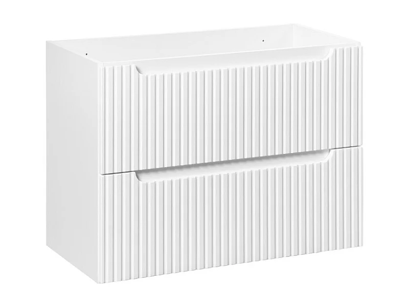 Meubel onder wastafel VANO – 2 laden – Alpenwit – L80 × B39 × H57 cm – Om op te hangen