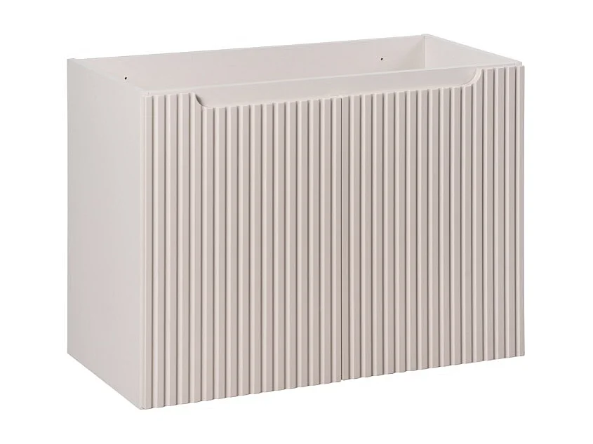 Meuble sous vasque VANO 80 cm – 2 portes – Marron congo mat – L80 × P39 × H57 cm – À suspendre