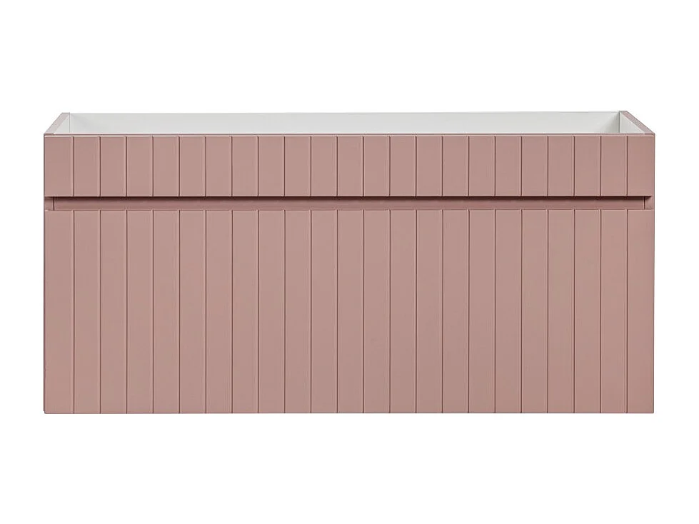 Meuble sous vasque ICON 100 cm – 1 tiroir – Finition rose poudré – Design suspendu moderne