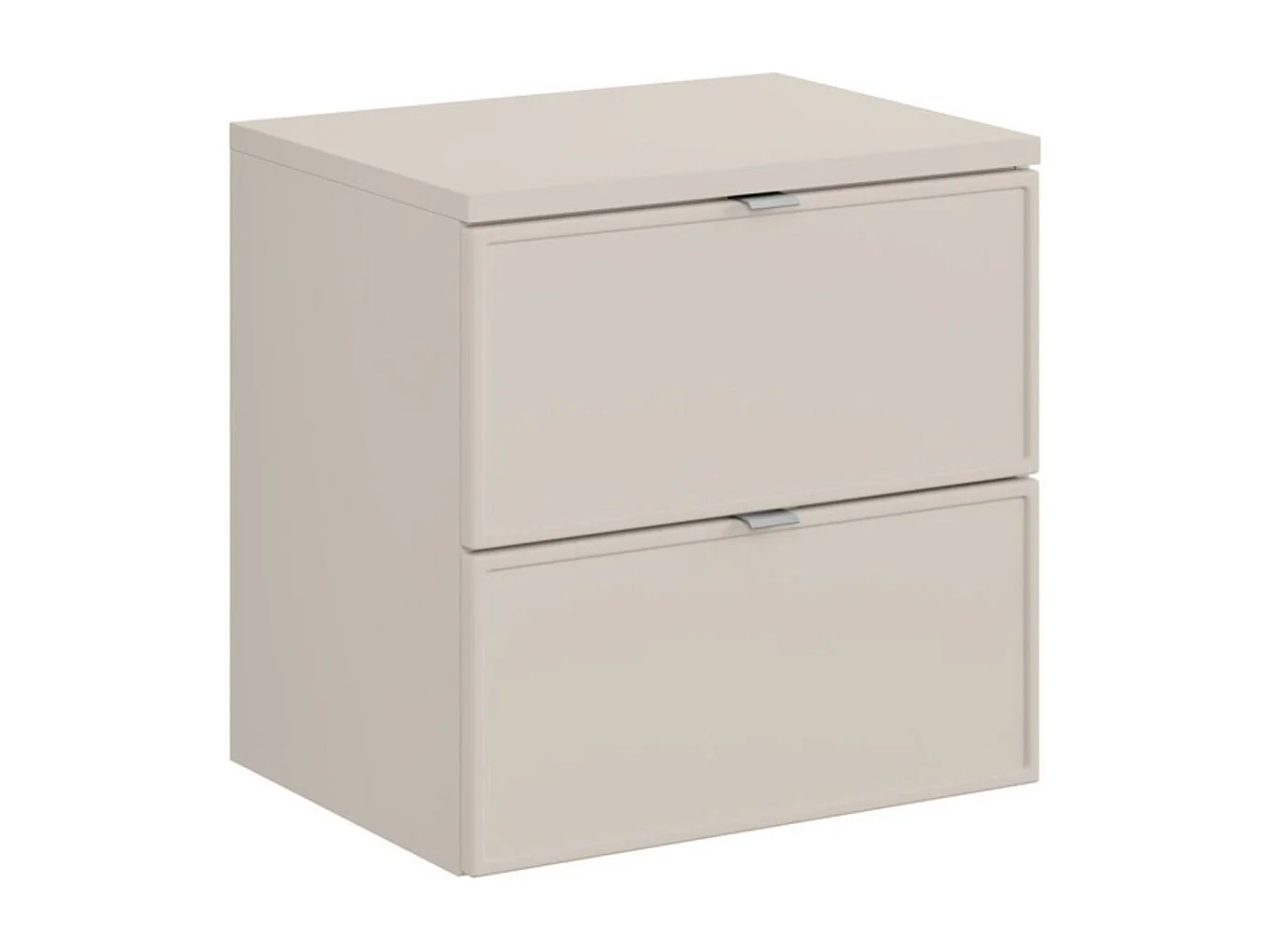 Ensemble de salle de bain BRAZZA : meuble sous vasque à tiroirs 60cm + plan pour vasque coloris cachemire