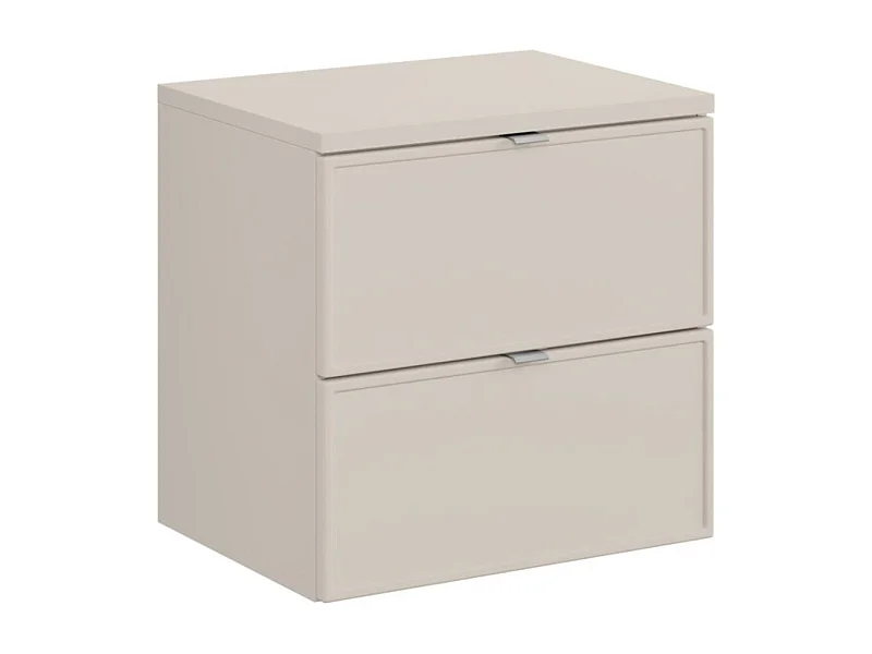 Ensemble de salle de bain BRAZZA : meuble sous vasque à tiroirs 60cm + plan pour vasque coloris cachemire