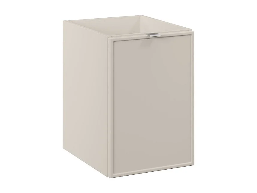 Meuble sous vasque BRAZZA – 1 porte avec panier à linge – Coloris marron congo – 40 cm – À poser