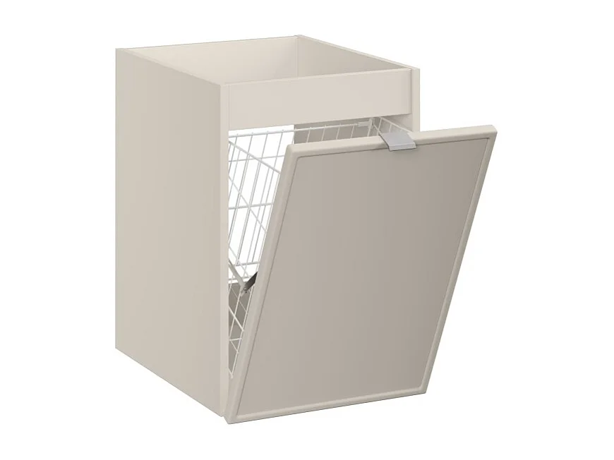 Meuble sous vasque BRAZZA – 1 porte avec panier à linge – Coloris marron congo – 40 cm – À poser