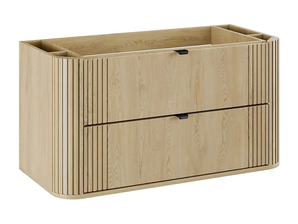 Mueble bajo lavabo KORI 100 cm roble claro – 2 cajones – suspendido