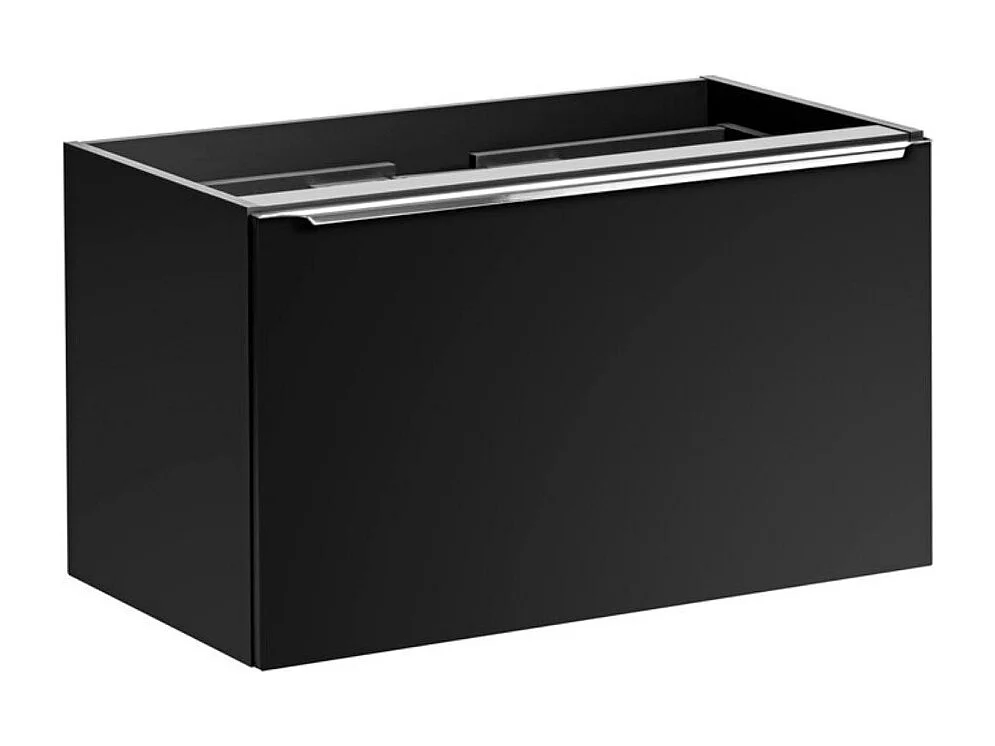 Meubel onder wastafel VANTA 80 cm zwart - Hangend meubel met 2 laden
