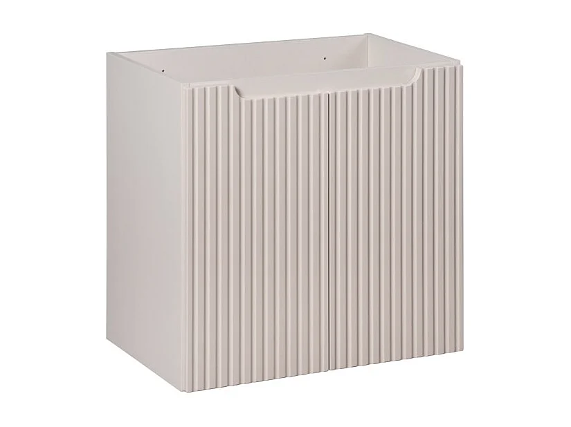 Meuble sous vasque VANO 60 cm – 2 portes – Marron congo mat – L60 × P39 × H57 cm – À suspendre