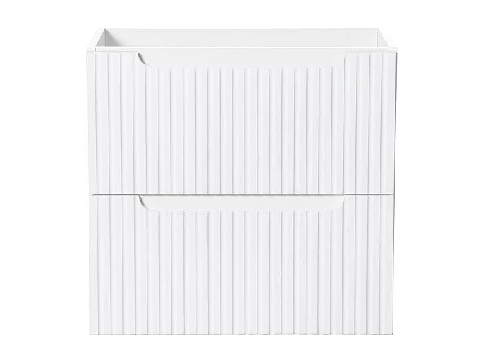 Meubel onder wastafel VANO – 2 lades – Alpenwit – L60 × B39 × H57 cm – Om op te hangen