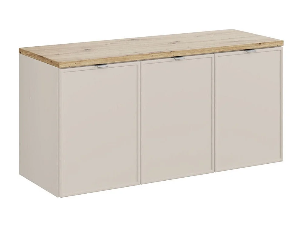 Ensemble de salle de bain BRAZZA : meuble sous vasque à placards 120cm + plan pour vasque