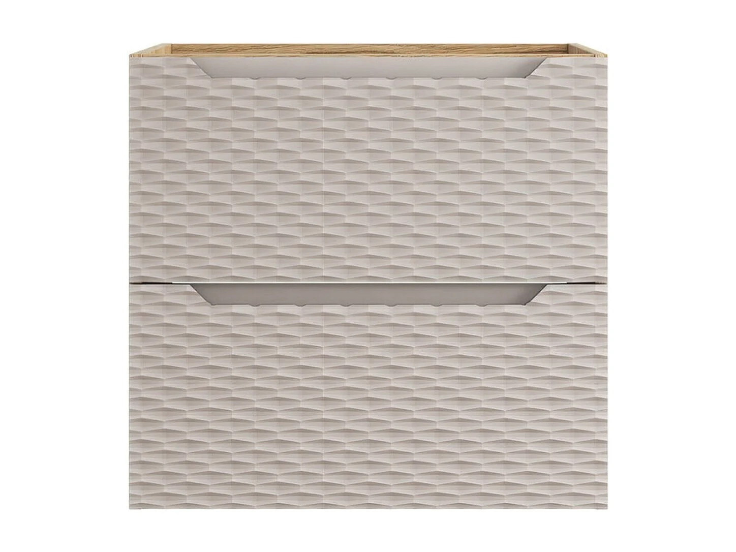 Mobile sottolavabo YOKA – Beige e rovere chiaro 60 cm