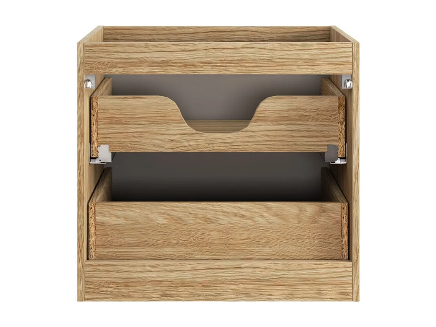 Mobile sottolavabo YOKA – Beige e rovere chiaro 60 cm