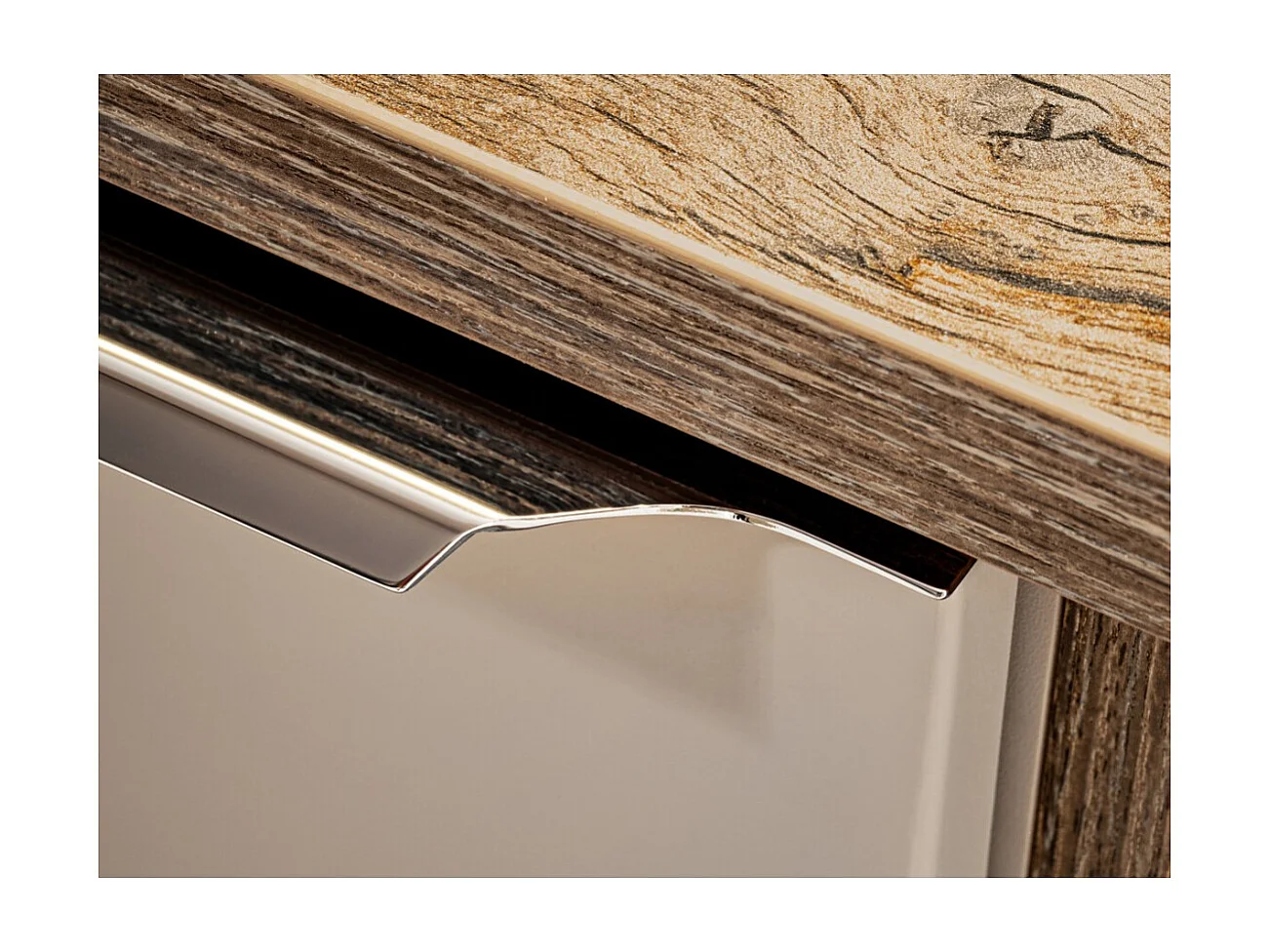 Meuble sous vasque VANTA taupe 80 cm – modèle suspendu avec 2 tiroirs