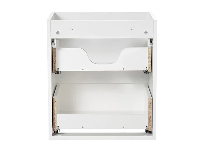 Meubel onder wastafel VANO – 2 laden – Alpenwit – L50 × B39 × H57 cm – Hangend