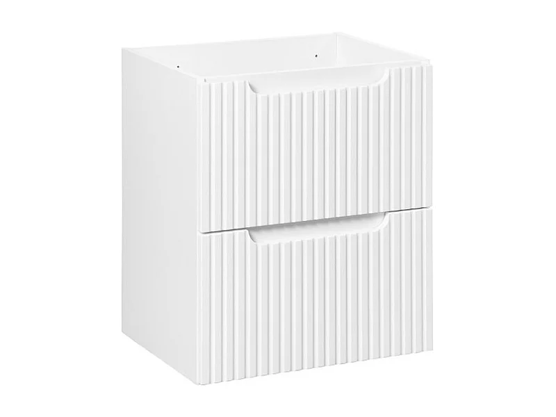 Meubel onder wastafel VANO – 2 laden – Alpenwit – L50 × B39 × H57 cm – Hangend