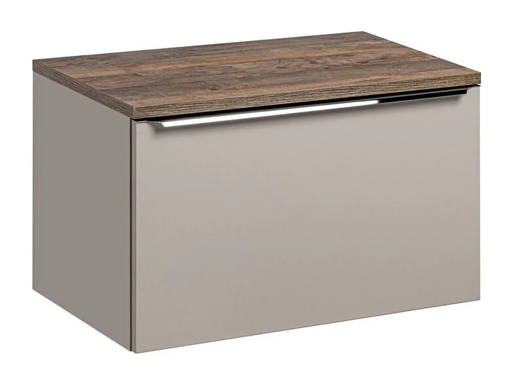 Ensemble de salle de bain VANTA taupe : meuble sous vasque 80cm + plan vasque