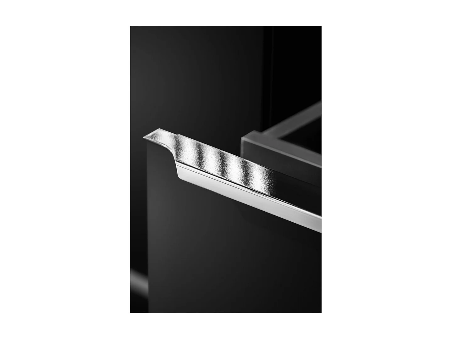 Meubel onder wastafel VANTA 60 cm zwart - Hangend module met 2 laden