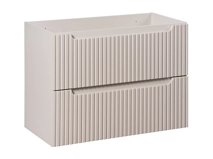 Meuble sous vasque VANO 80 cm – 2 tiroirs – Marron congo mat – L80 × P39 × H57 cm – À suspendre