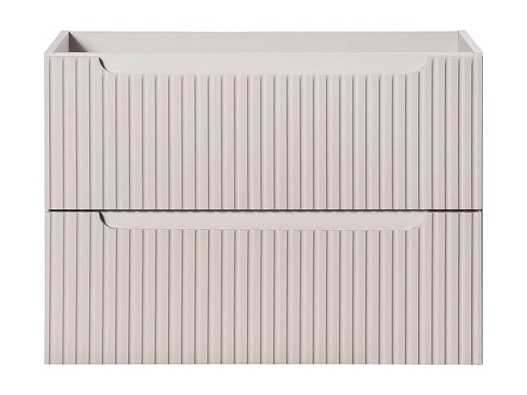 Meuble sous vasque VANO 80 cm – 2 tiroirs – Marron congo mat – L80 × P39 × H57 cm – À suspendre