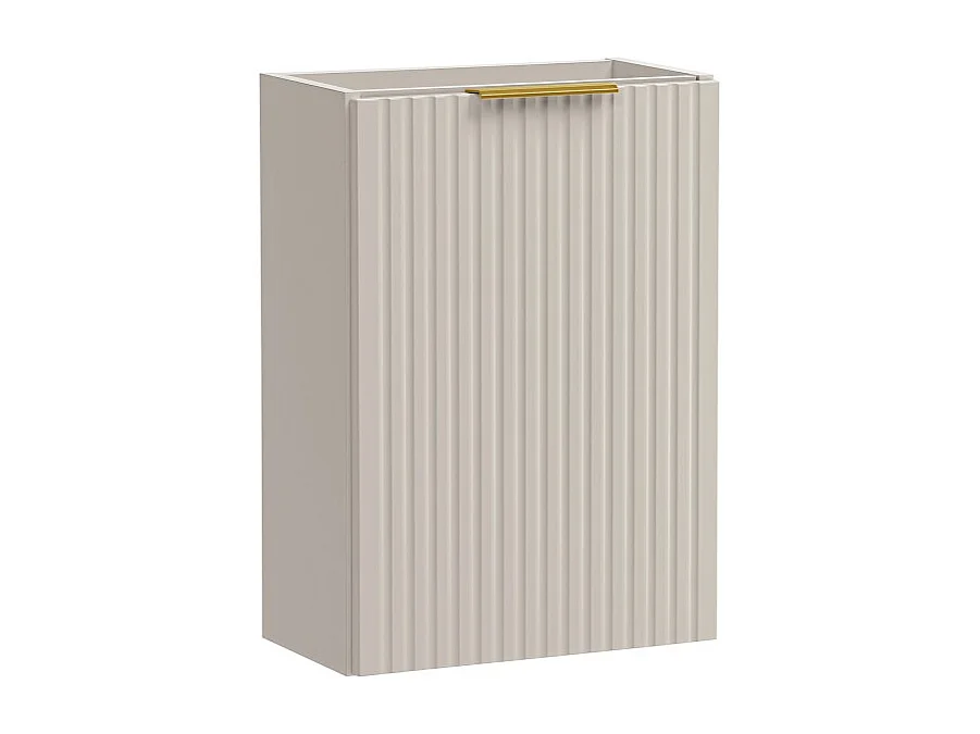 Meuble sous vasque NOXERA – 40 cm – 1 porte – Beige mat – Meuble suspendu compact