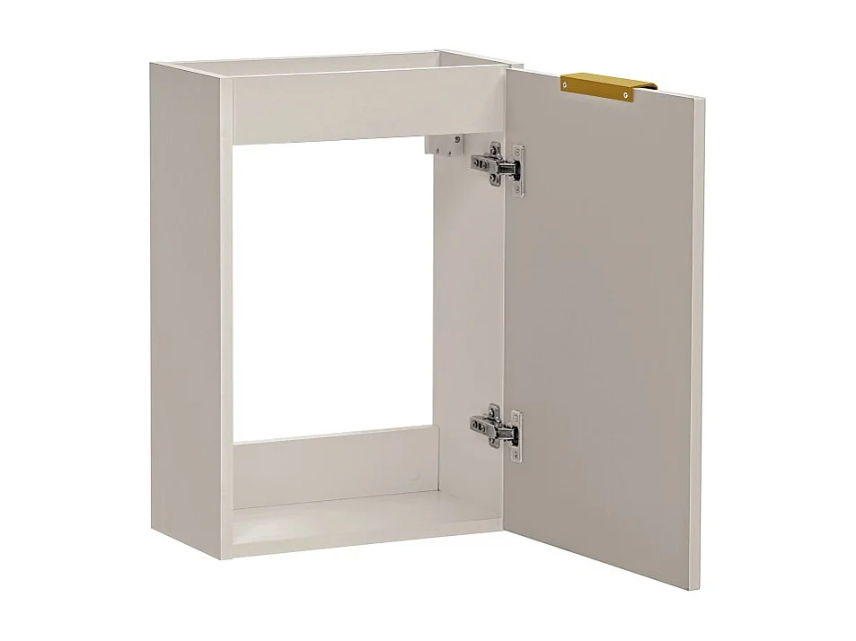 Meuble sous vasque NOXERA – 40 cm – 1 porte – Beige mat – Meuble suspendu compact