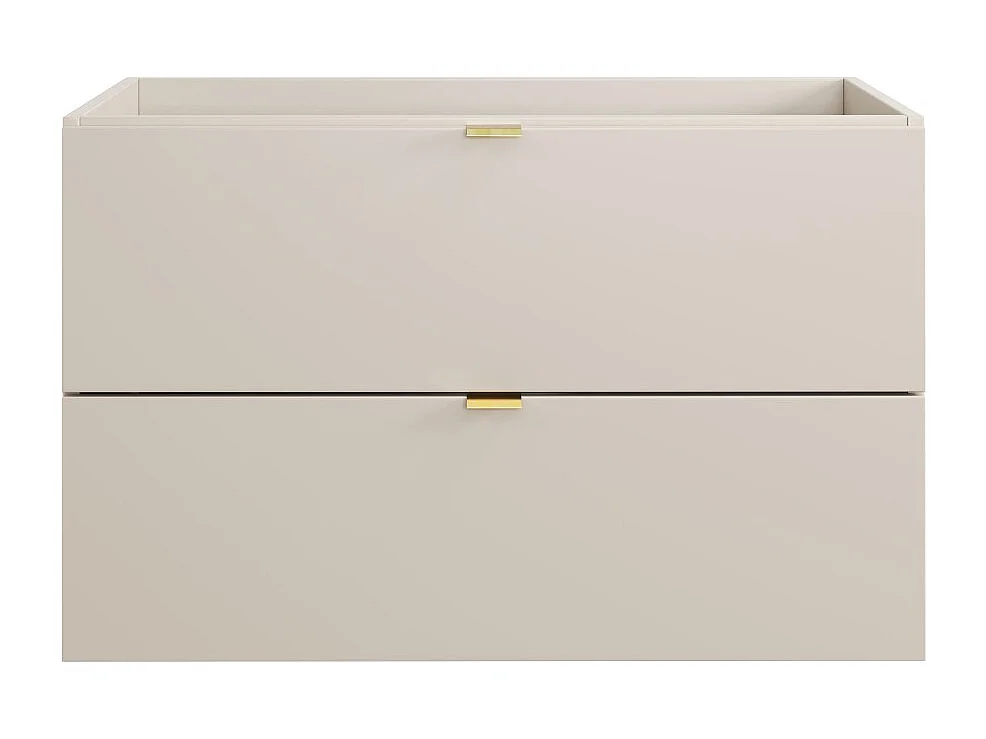 Meuble sous vasque BELLA 80 cm – Coloris marron congo – Finition mate et design suspendu