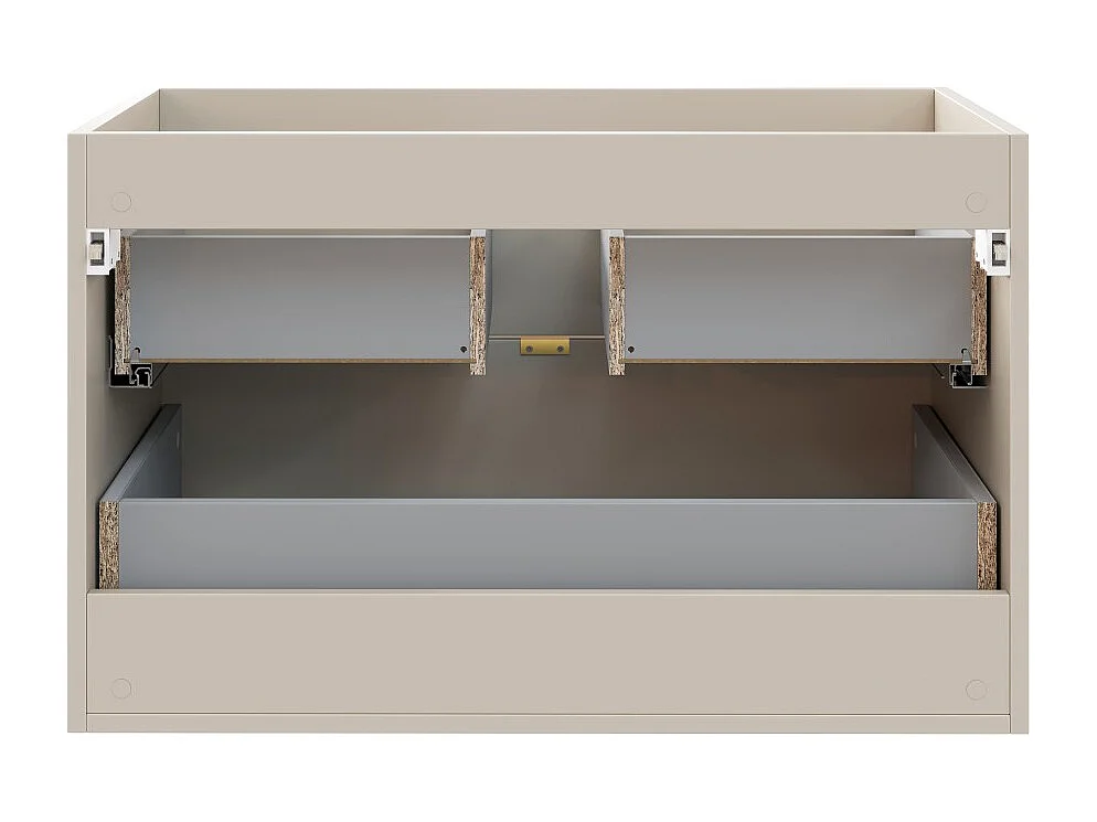 Meuble sous vasque BELLA 80 cm – Coloris marron congo – Finition mate et design suspendu