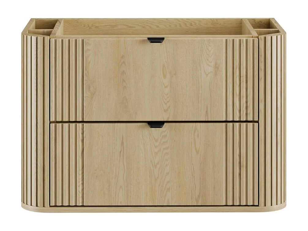 Meuble sous vasque KORI 80 cm chêne clair – 2 tiroirs – suspendus