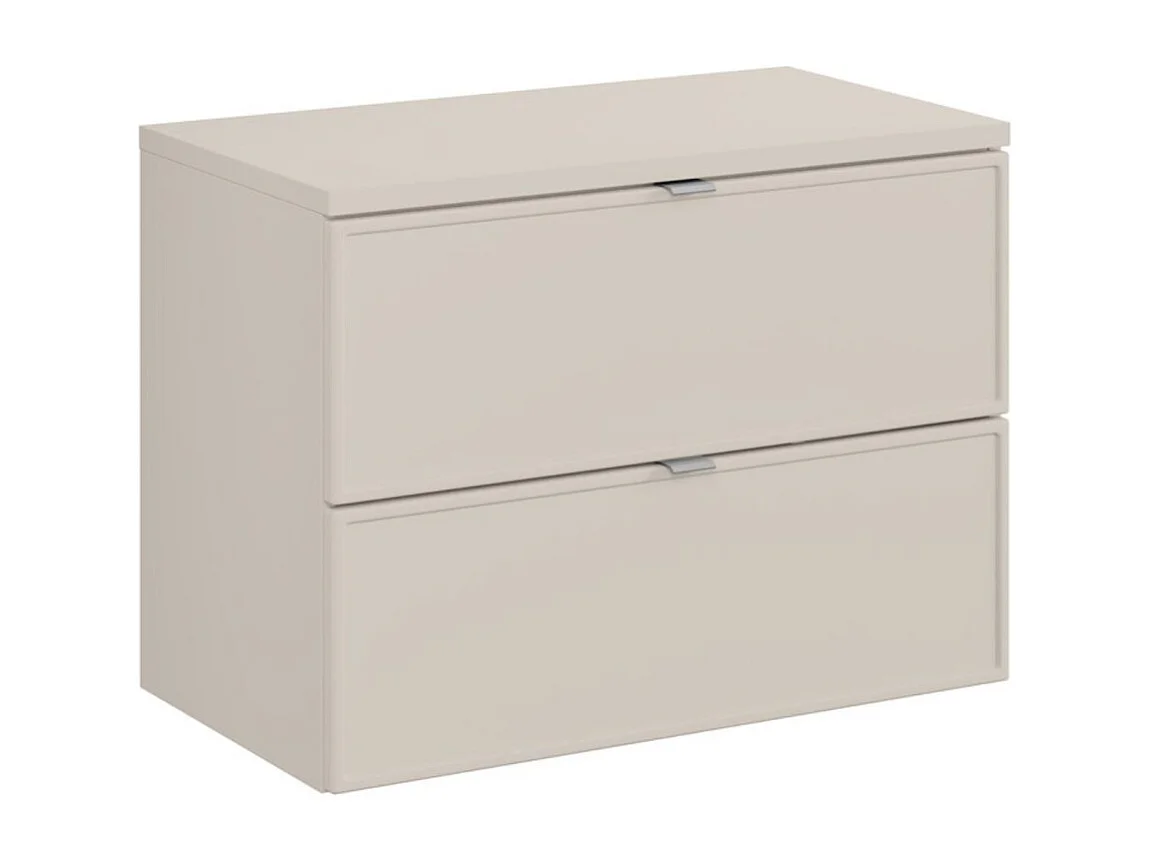 Ensemble de salle de bain BRAZZA : meuble sous vasque à tiroirs 80cm + plan pour vasque