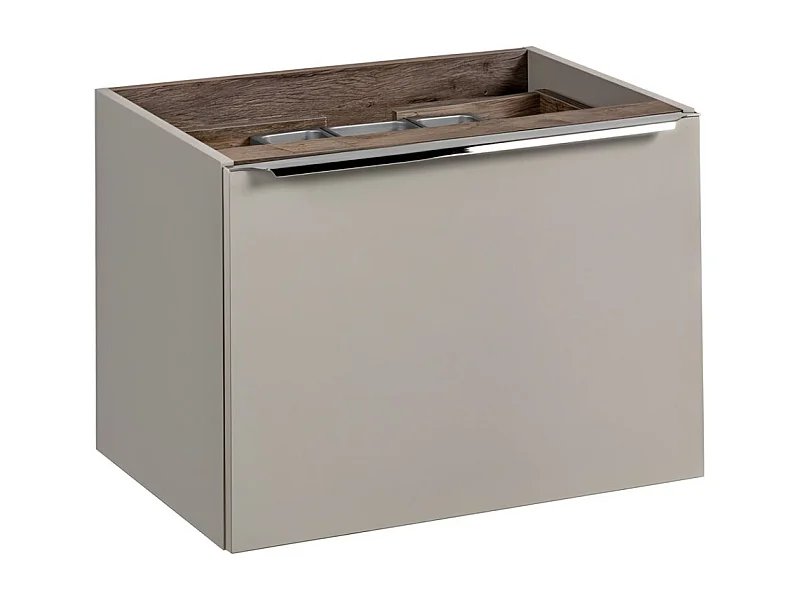 Meuble sous vasque VANTA taupe 60 cm – modèle suspendu avec 2 tiroirs