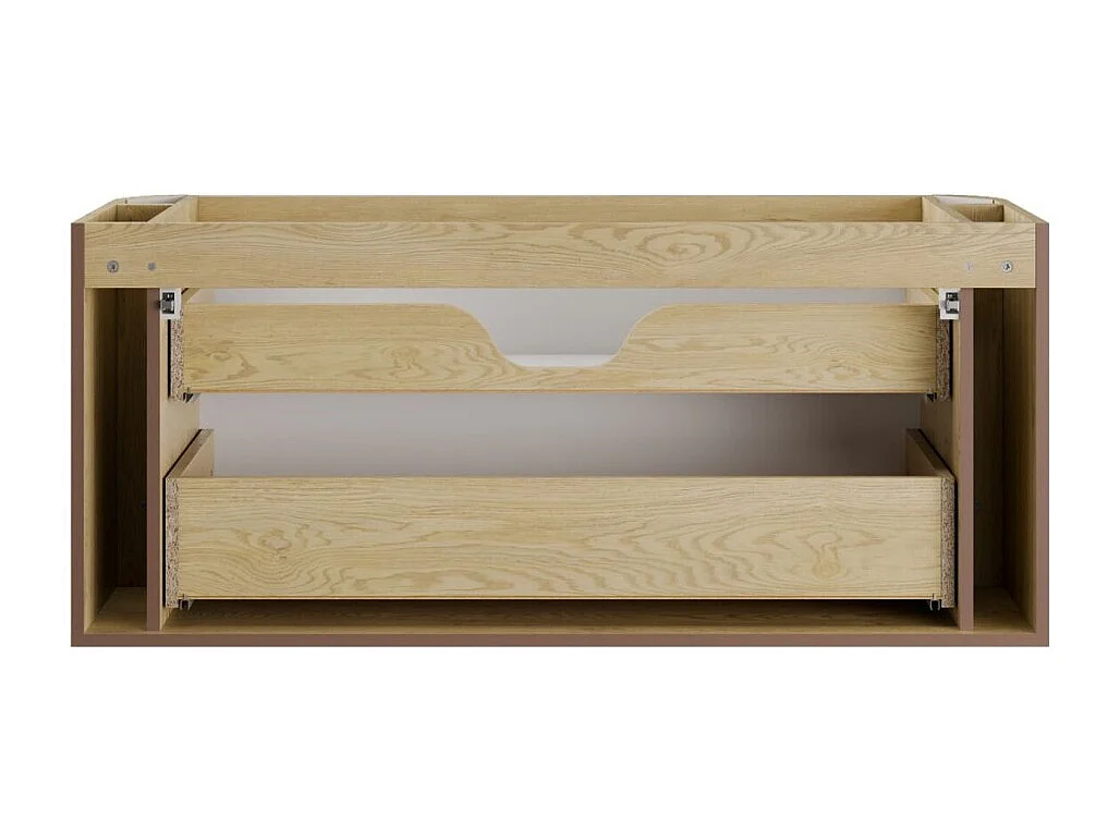 Mueble bajo lavabo KORI 120 cm roble claro – 2 cajones – suspendido