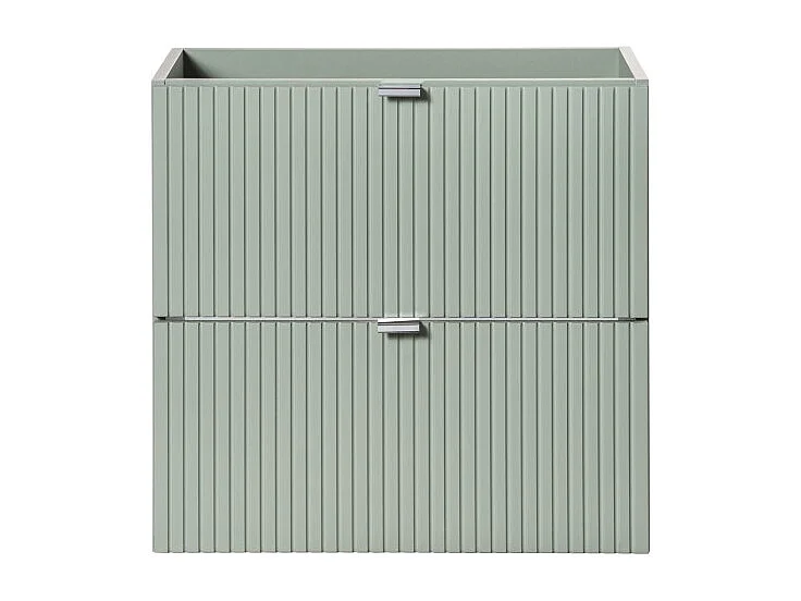 Meuble sous vasque ELVINA – 60 cm – 2 tiroirs – Vert sauge pastel – Meuble suspendu