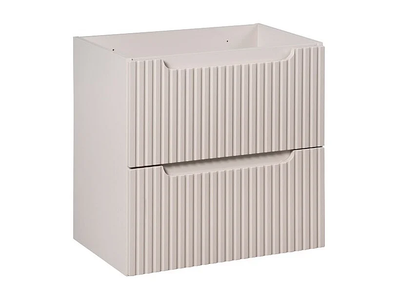 Meuble sous vasque VANO 60 cm – 2 tiroirs – Marron Congo – Finition mat élégante