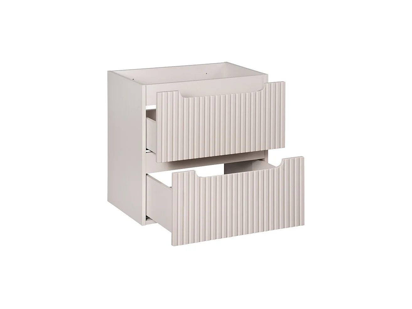 Meuble sous vasque VANO 60 cm – 2 tiroirs – Marron Congo – Finition mat élégante