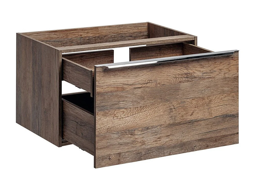 Mueble bajo lavabo VANTA roble oscuro 60 cm – Módulo suspendido con cajones