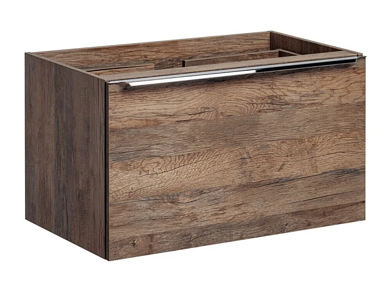 Mueble bajo lavabo VANTA roble oscuro 60 cm – Módulo suspendido con cajones