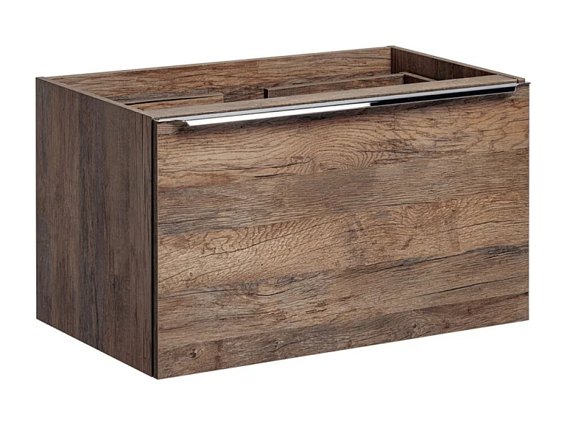 Mueble bajo lavabo VANTA roble oscuro 80 cm – Módulo suspendido con cajones