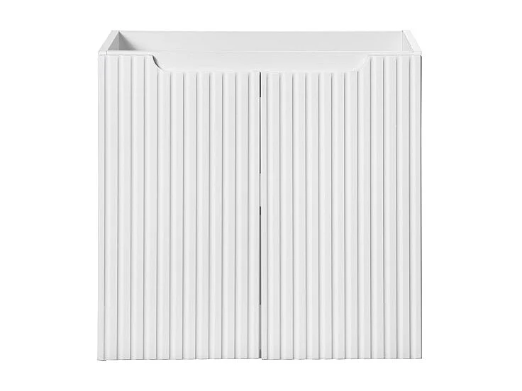 Meubel onder wastafel VANO - 2 deuren - Alpenwit - L60 × B39 × H57 cm - Om op te hangen